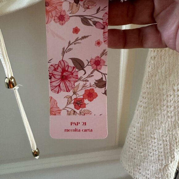 Shein Womens Beige Cropped V-Neck Bell Sleeve Knit Top M Polyester - Picture 5 of 8